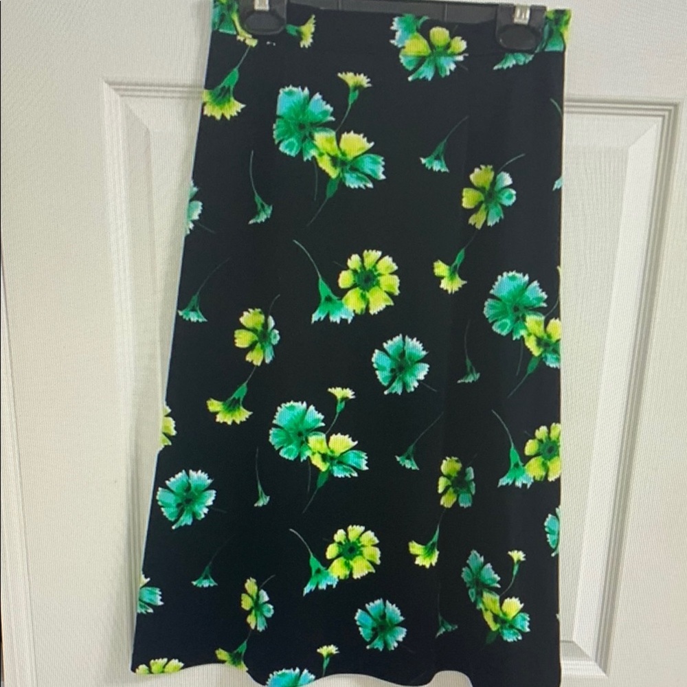 Floral Black Skirt